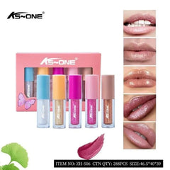 KS One Lip Gloss Set Multicolor Glossy Long Lasting