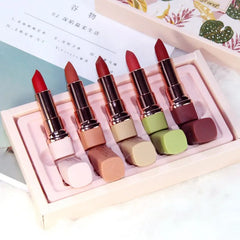 Matte Lipstick Set 5 Pcs Nude Shades Bold Coverage