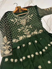 2 Pcs Women's Stitched Shamoz Silk Embroidered Maxi Suit