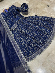 3 Pcs Women's Stitched Shamoz Silk Embroidered Maxi Suit