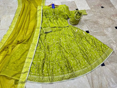 3 Pcs Women's Stitched Shamoz Silk Embroidered Maxi Suit