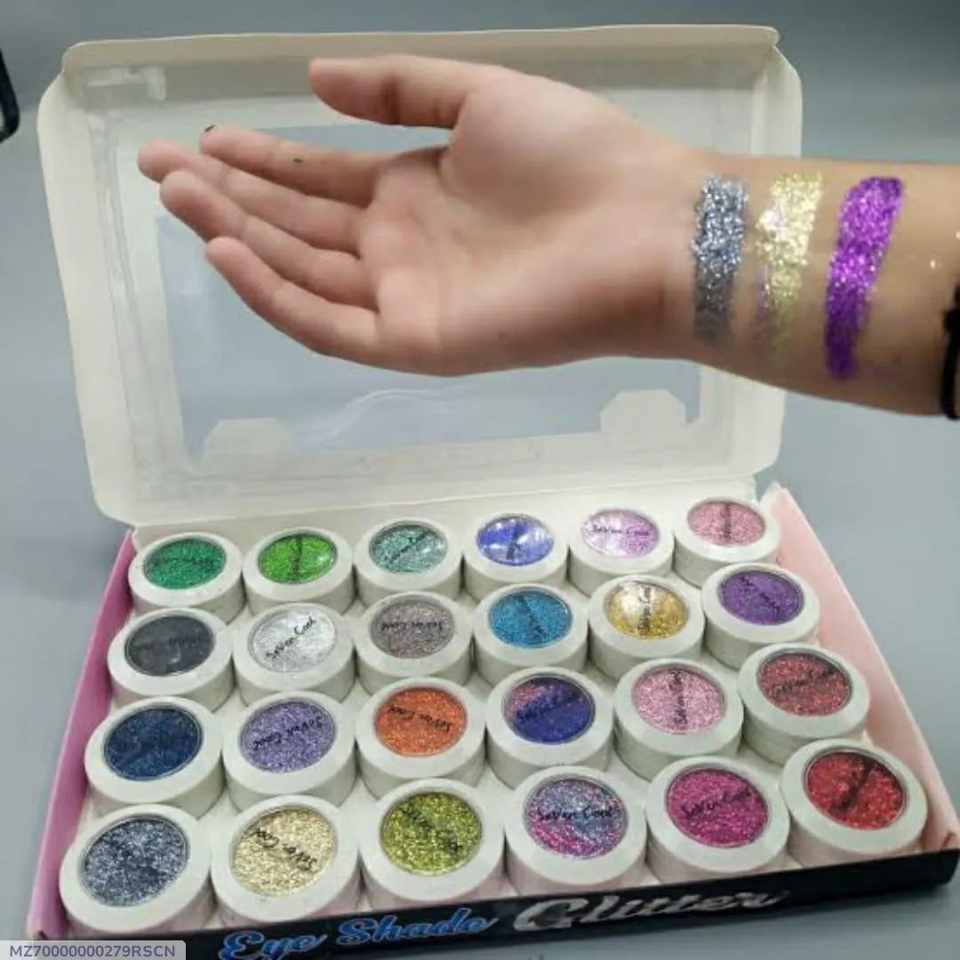 24-Piece Multicolor Glitter Eyeshadow Set