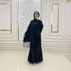 Women's Fleece Plain Cape Shawl