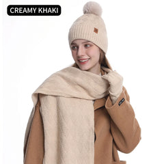 3-Piece Winter Fleece Set For Women / Beanie Cap, Scarf & Gloves / Warm, Soft & Stylish