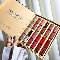 Mocallure Velvet Glossy Lip Gloss Set 12 Shades