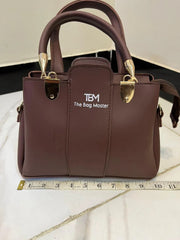 TBM 3-Piece Brown Rexine Handbag Set for Women