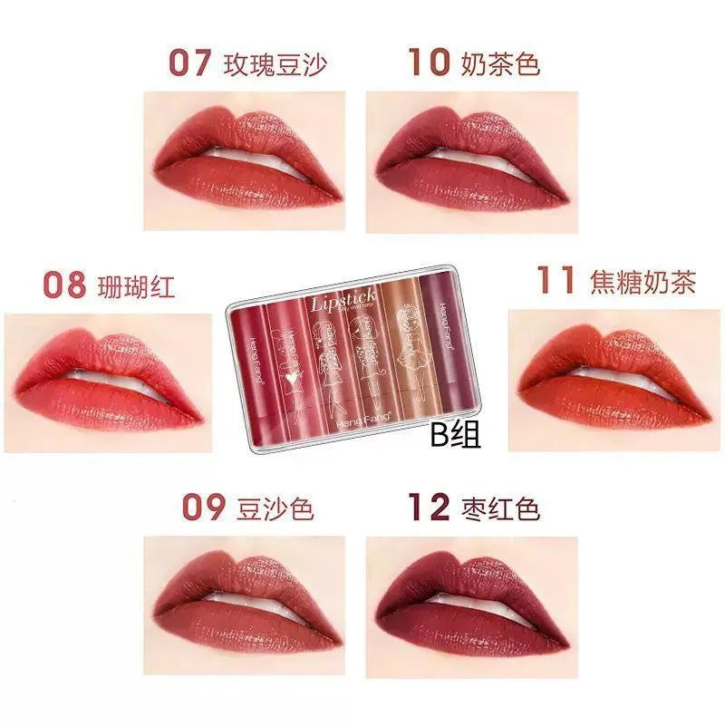 Cool Undertone Lipstick Set 6 Pcs Long Lasting