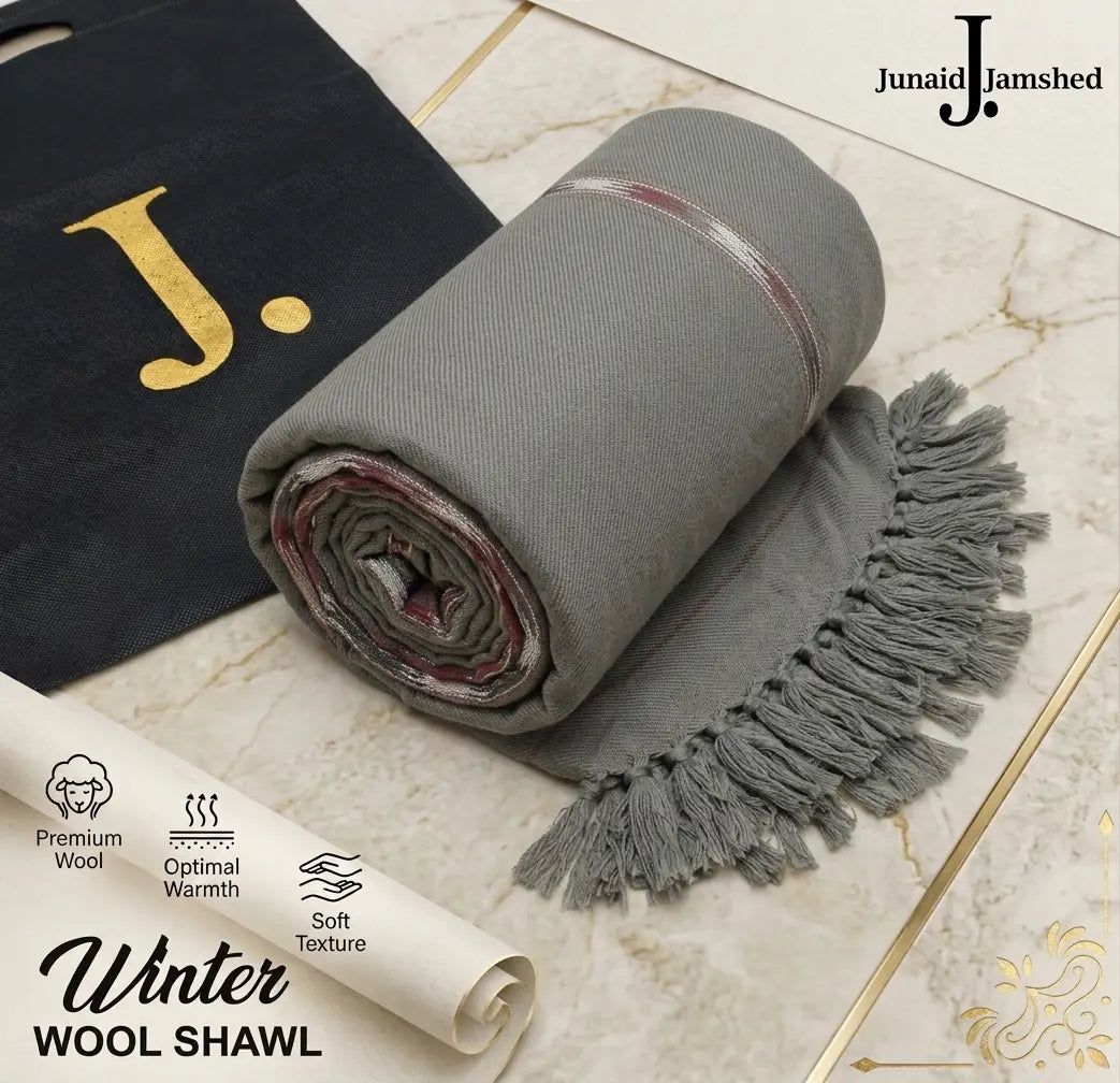 1 Pc Men's Pashmina Wool Plain Shawl + 5 Pcs Fragrance Set Deal