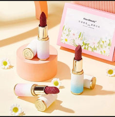 Premium Matte Lipstick Set 3 Shades Gold Accents