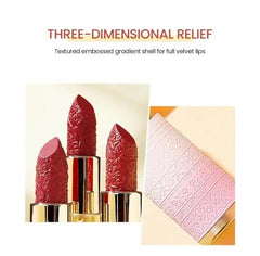 Premium Matte Lipstick Set 3 Shades Gold Accents