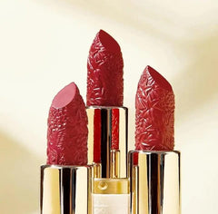 Premium Matte Lipstick Set 3 Shades Gold Accents