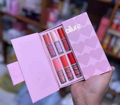 Velvet Glossy Lip Gloss Set 6 Pcs Multicolor