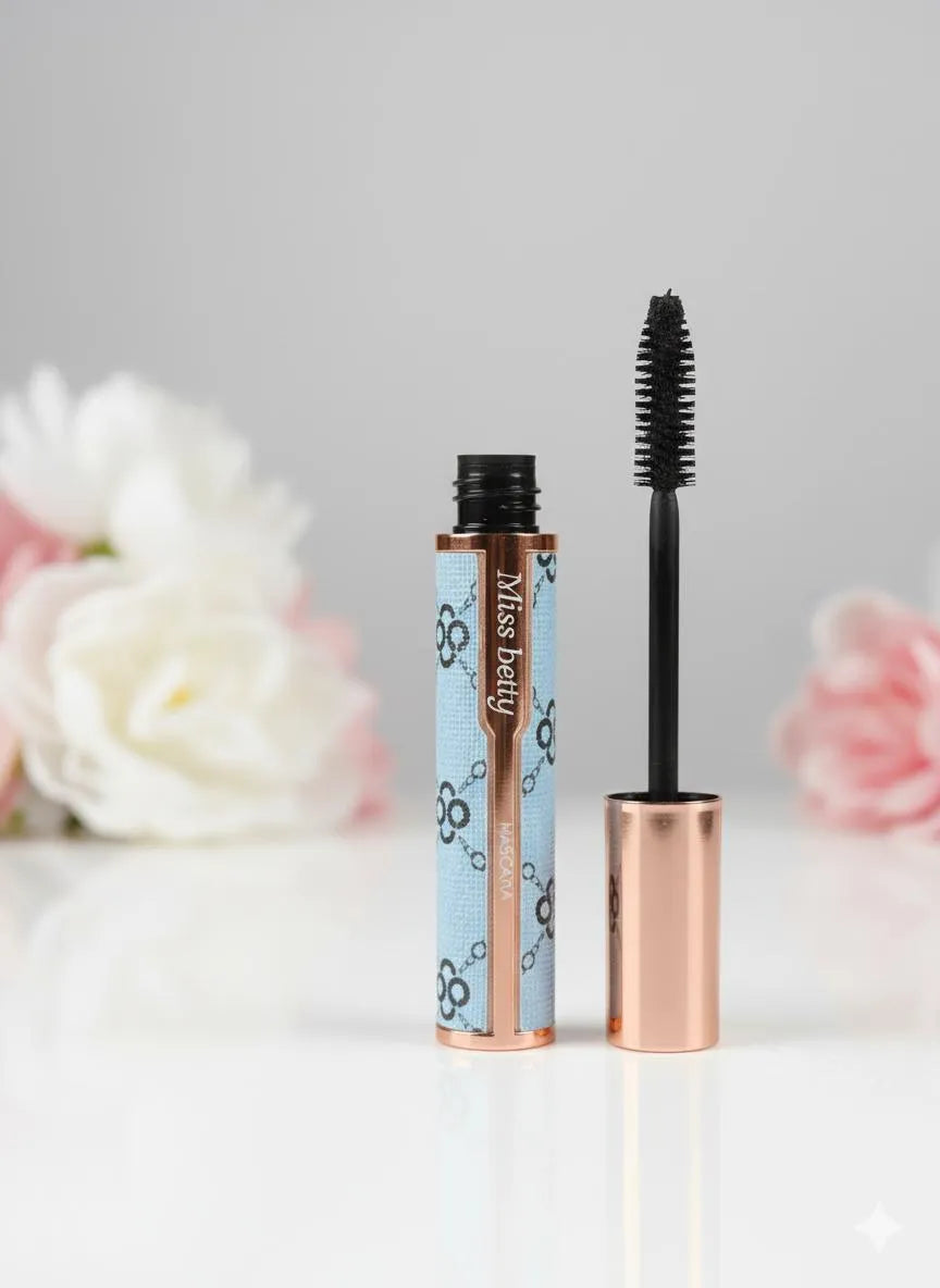 Premium Quality Mascara for Dry Lashes, Rose Gold & Blue Design