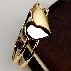 Double Heart Gold Bracelet for Women