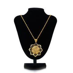 Gold Sunflower Pendant for Women Retro Ethnic Jewelry
