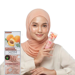 XQM BB Blemish Apricot Base Cream | 6-in-1 Multifunction BB Cream with Hyaluronic Acid & Mineral Pigments | SPF 15 | 65ml
